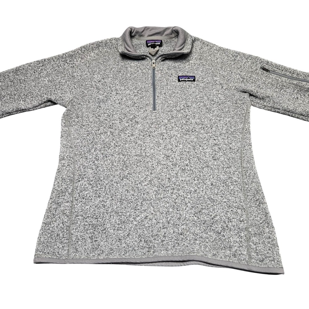 Patagonia Better Sweater Pullover Womens Large Gray 1/4 Zip Fleece Jacket Hiking